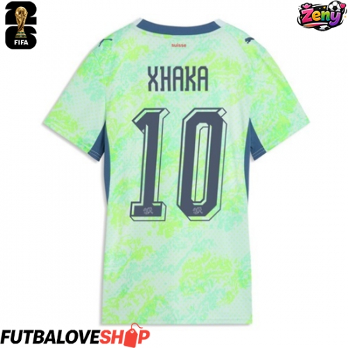 Dres Švajčiarsko Granit Xhaka #10 Preč pre Ženy MS 2026 Krátky Rukáv